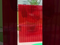 Rotes Polycarbonat-Hohlblech mit einer Dicke von 7 mm, 2,1 m*5,8 m