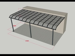 Customized Aluminium-Unterstützung Markise mit Polycarbonat-Dachplatten-Fabrik aus China