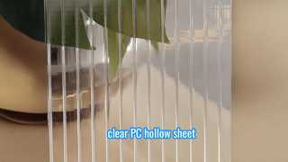 Hohlplatte aus klarem Polycarbonat