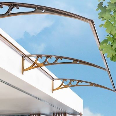 Polykarbonatblech Wasserdicht Fensterdach 1000 mm Breite Schwarze Farbklammer
