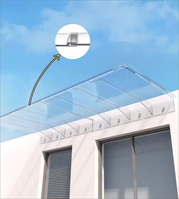 Reduzieren Sie Lärm DIY Unsichtbare Polycarbonatfenster Decke Unsichtbare Baldachin mit Lichtübertragung und Stoßfestigkeit