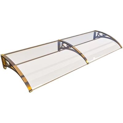 Einfache Montage Ruhiger Sonnenschirm PC Massivblech Dachdach mit Aluminiumrahmen Geräuschreduktion