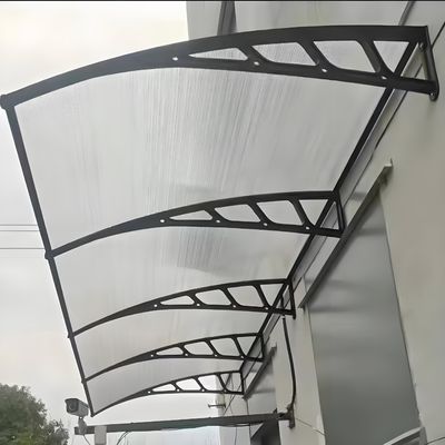 Einstellbare Höhe Kunststoffhalter Polycarbonat PC-Blatt Baldachin mit Geräuschreduzierung Regenschutz