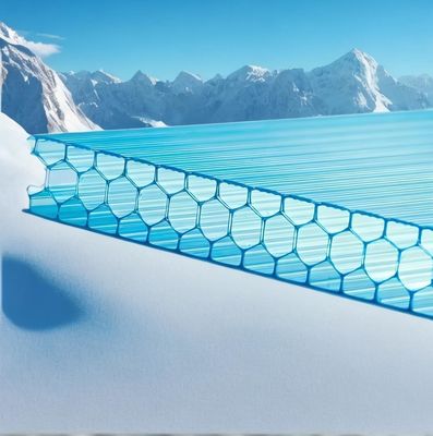 10 mm Twinwall UV-blockiertes Gewächshaus transparentes Polycarbonat Honigseheblatt