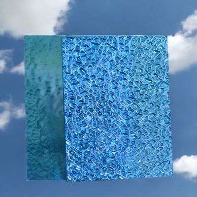 Anti-UV 250 X Glaswirkungsbeständigkeit Diamantgeprägte Polycarbonatfolie 80% Lichtübertragung