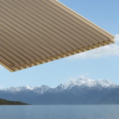 6 mm 4 * 8 Fuß Polycarbonat Hohlblatt Mehrwandstruktur für optimale Wärmedämmung und Lichtübertragung