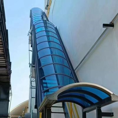 Blaue Polycarbonatmassivfolie Glatte Oberfläche 100% reine Polycarbonatharz angepasste Dicke UV-Schutz enthalten