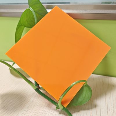 Opaque Orange Optional UV-Beschichtung 10 mm Festpolykarbonat-Blatt für Gelbfärbung und Wetterbeständigkeit