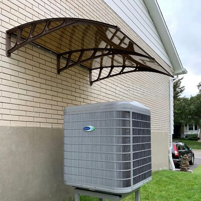 Ein guter Preis. Polykarbonat Segelmaterial PC Canopy mit 600 800 1000 1200 1500 mm Länge Schwarzgraubürsten Schutz für Außenunternehmungsumgebungen Online