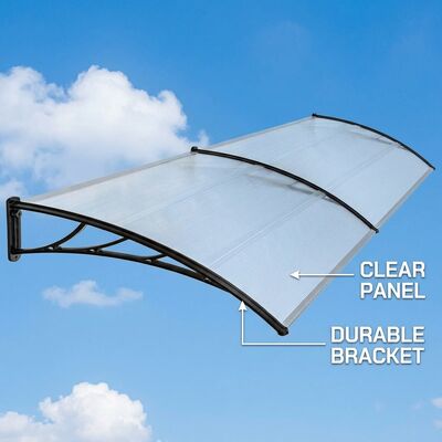Ein guter Preis. Verstellbare Ausdehnung Länge PC Dachterrasse Balkon Markise Langlebige transparente Polycarbonat-Blatt Schutz für Outdoor-Geschäft Online