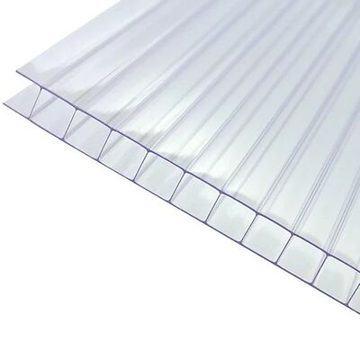 B2 Brandsicherheit Polycarbonat Hohlblech PC Hohlblech Normalgröße 2,1*5,8m Schlagfest Leichtgewicht Transparente Platten